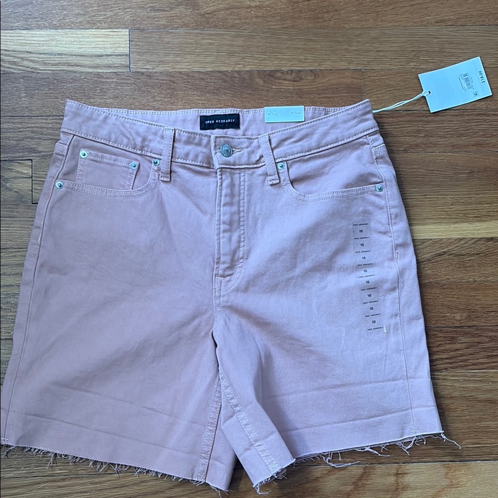 Pink Jean Shorts Soft Denim Relaxed Fit